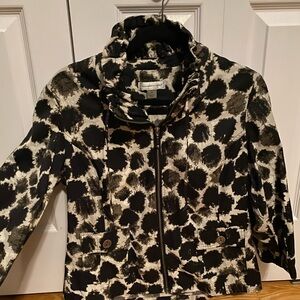 Christopher & Banks Black and White Print Jacket